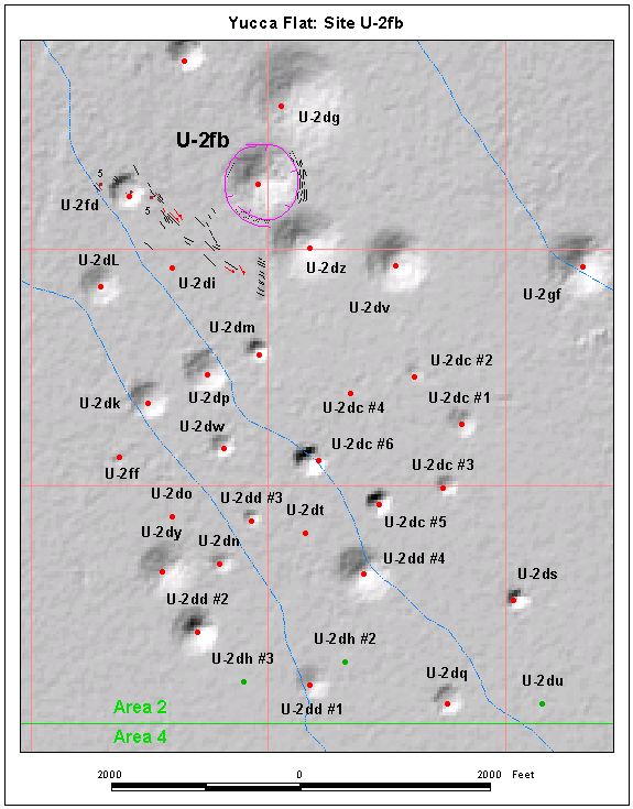 Surface Effects Map of Site U-2fb