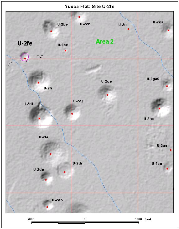 Surface Effects Map of Site U-2fe