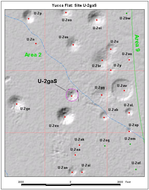 Surface Effects Map of Site U-2gaS