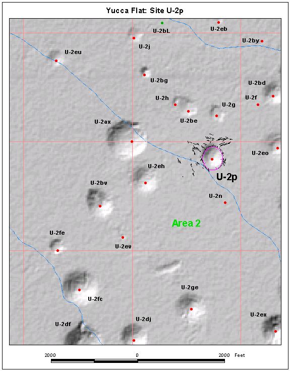 Surface Effects Map of Site U-2p