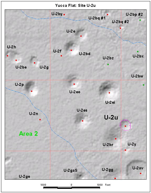 Surface Effects Map of Site U-2u