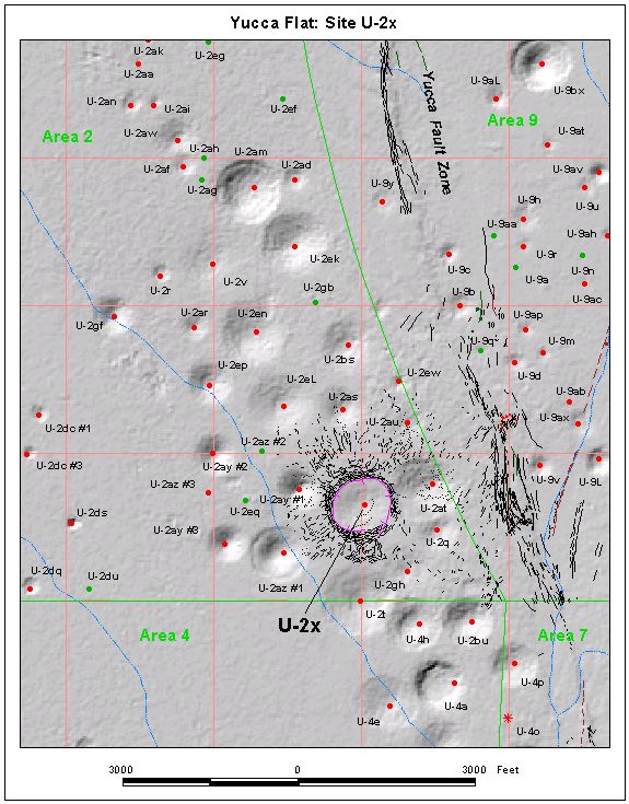 Surface Effects Map of Site U-2x