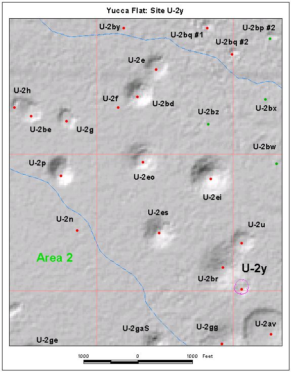 Surface Effects Map of Site U-2y
