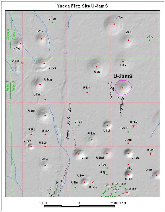 Surface Effects Map of Site U-3amS