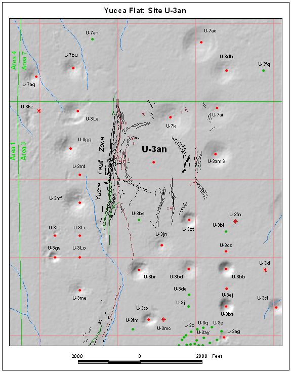 Surface Effects Map of Site U-3an