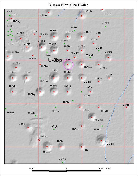 Surface Effects Map of Site U-3bp