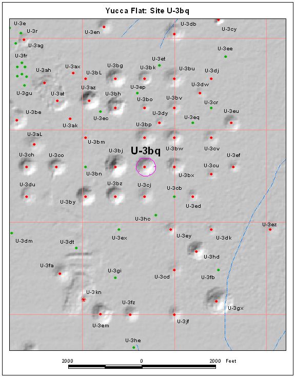 Surface Effects Map of Site U-3bq