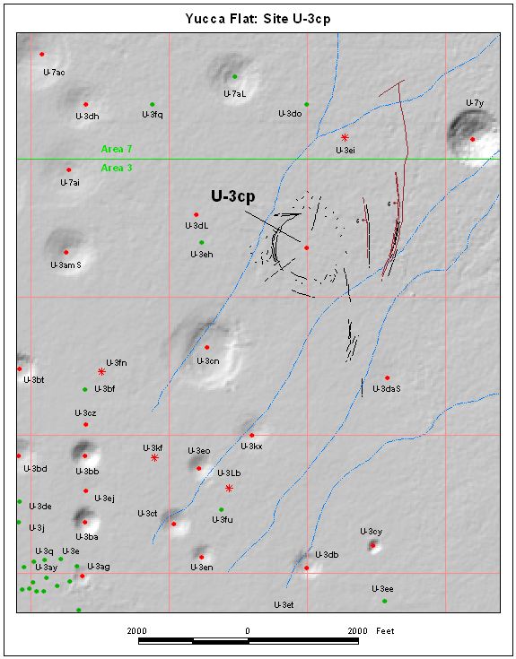Surface Effects Map of Site U-3cp
