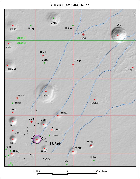 Surface Effects Map of Site U-3ct