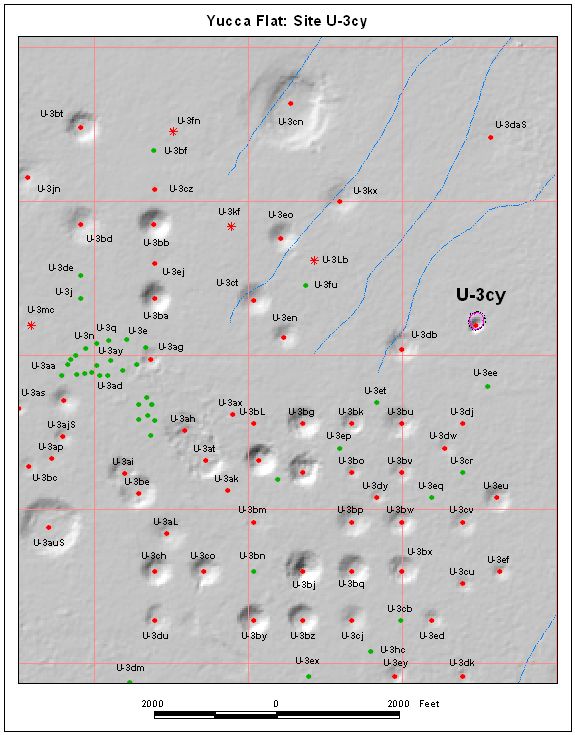 Surface Effects Map of Site U-3cy