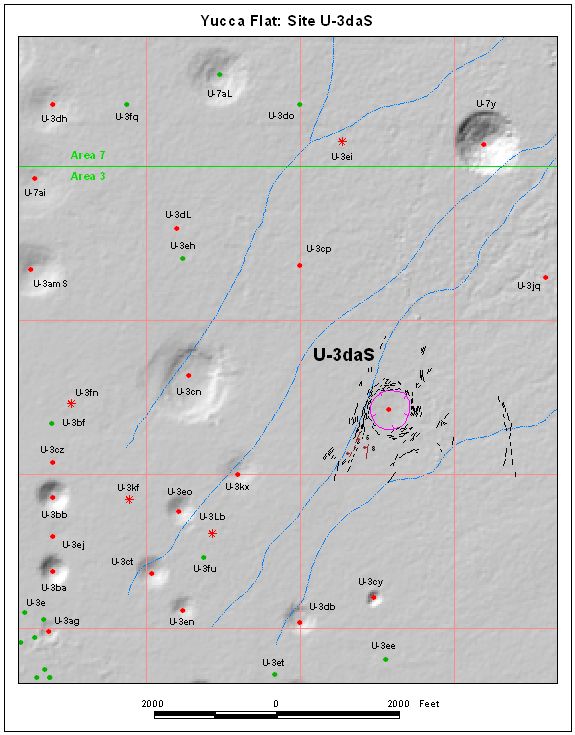 Surface Effects Map of Site U-3daS