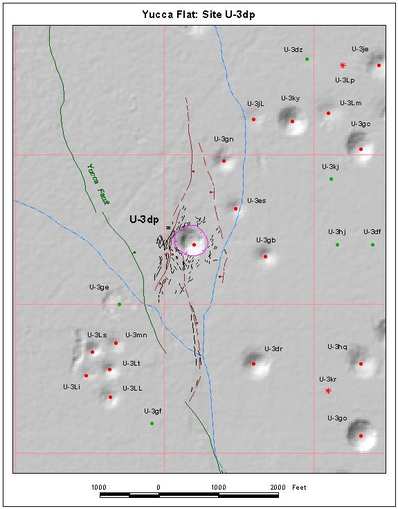 Surface Effects Map of Site U-3dp