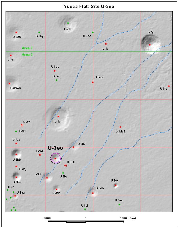 Surface Effects Map of Site U-3eo