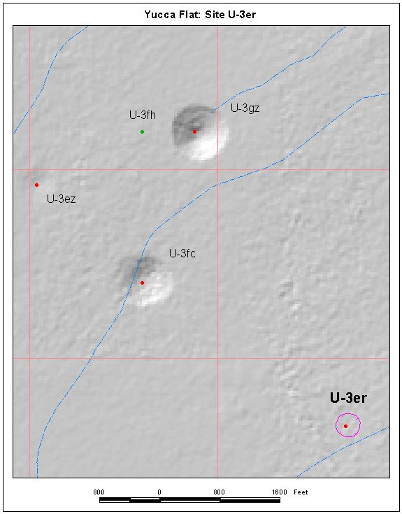 Surface Effects Map of Site U-3er