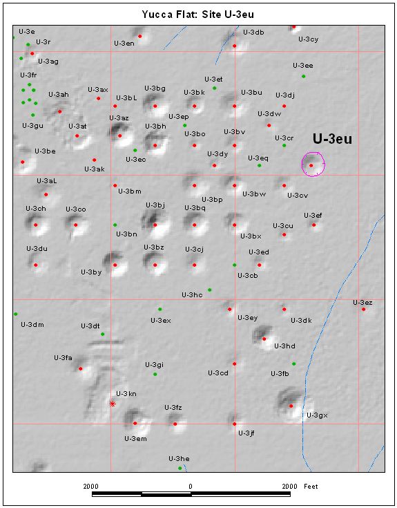 Surface Effects Map of Site U-3eu