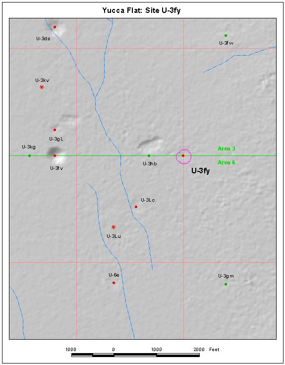 Surface Effects Map of Site U-3fy