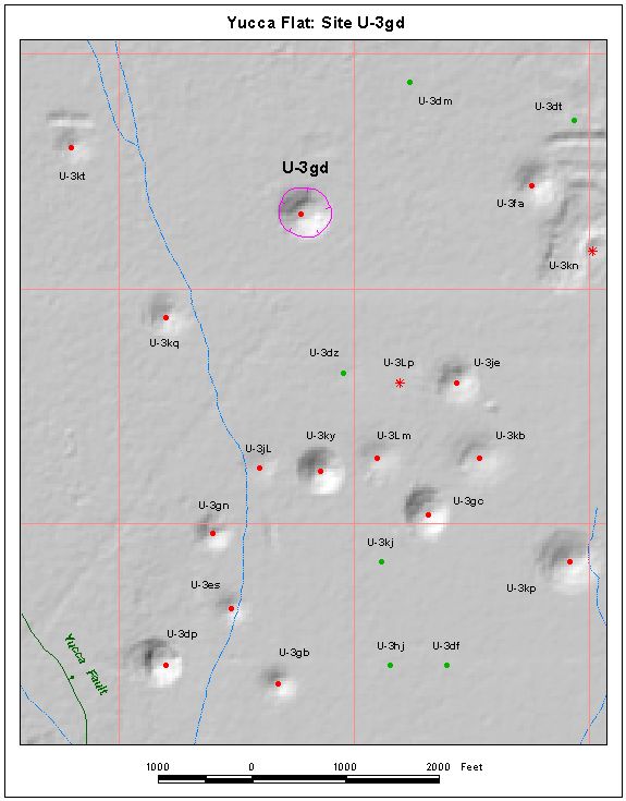 Surface Effects Map of Site U-3gd