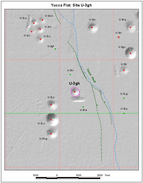 Surface Effects Map of Site U-3gh
