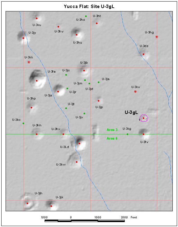 Surface Effects Map of Site U-3gL