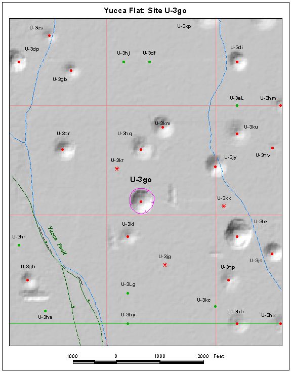 Surface Effects Map of Site U-3go