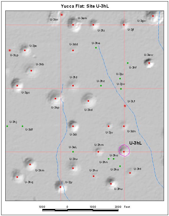 Surface Effects Map of Site U-3hL
