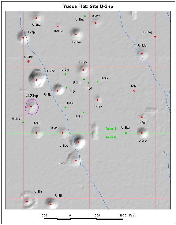 Surface Effects Map of Site U-3hp