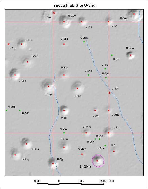 Surface Effects Map of Site U-3hu