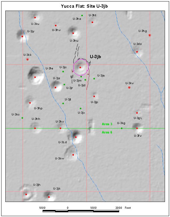 Surface Effects Map of Site U-3jb