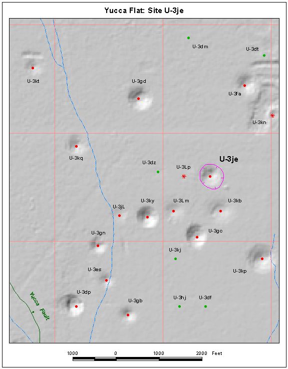 Surface Effects Map of Site U-3je
