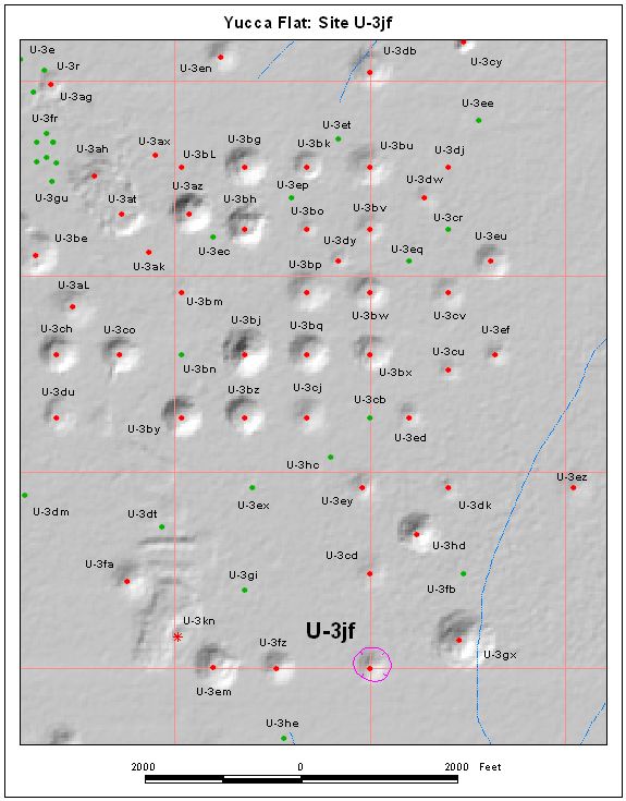 Surface Effects Map of Site U-3jf