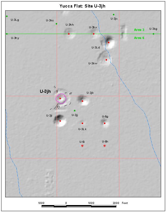 Surface Effects Map of Site U-3jh