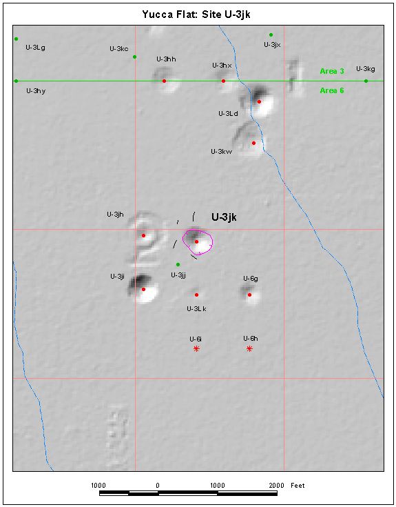 Surface Effects Map of Site U-3jk