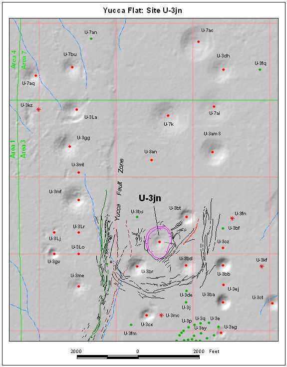 Surface Effects Map of Site U-3jn