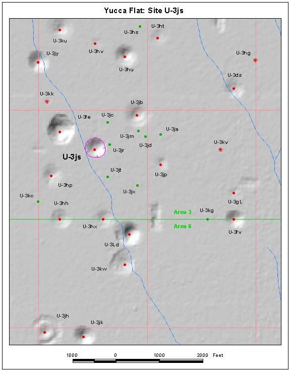 Surface Effects Map of Site U-3js