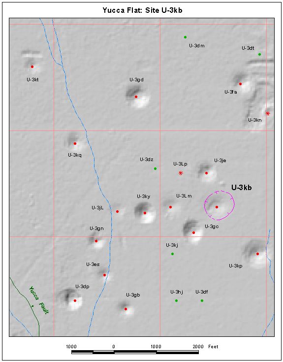 Surface Effects Map of Site U-3kb