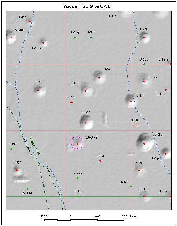 Surface Effects Map of Site U-3ki