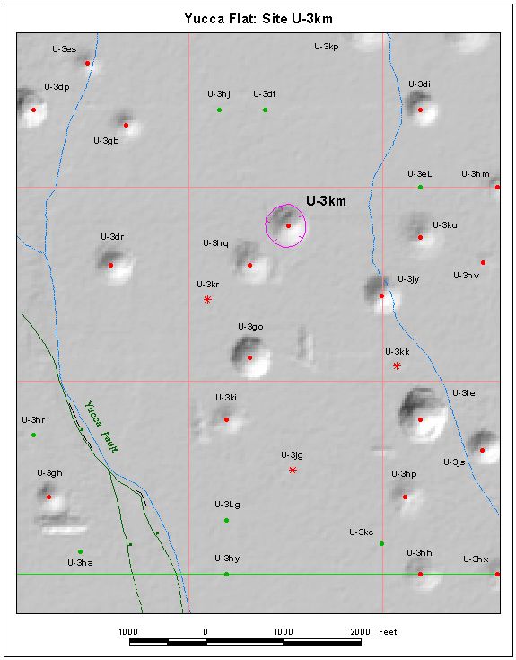 Surface Effects Map of Site U-3km