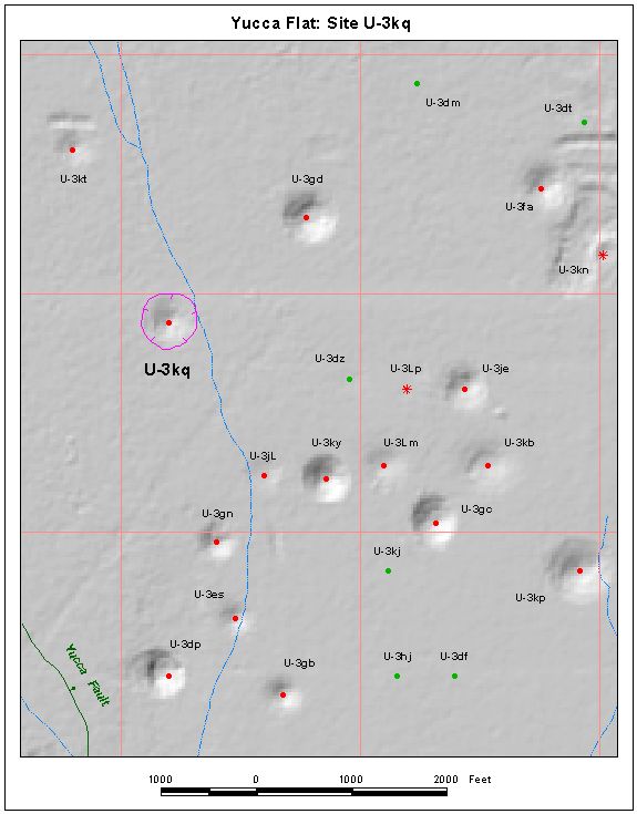 Surface Effects Map of Site U-3kq