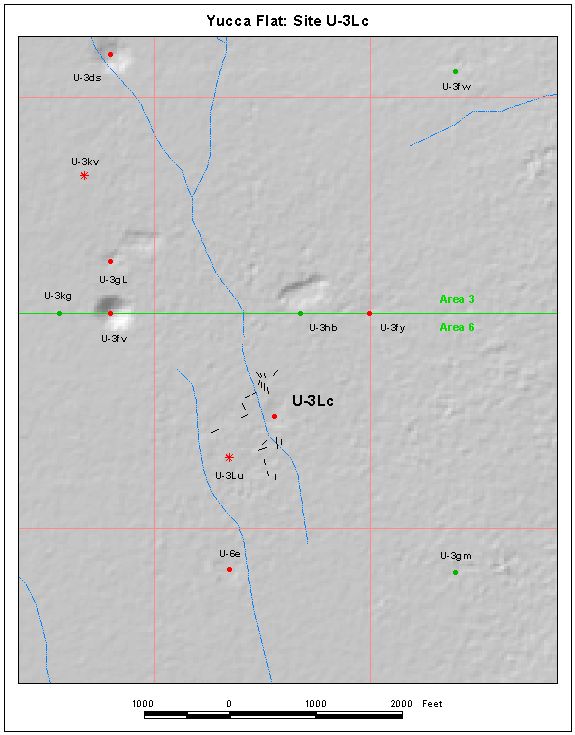 Surface Effects Map of Site U-3Lc