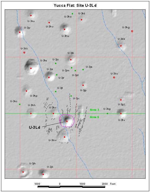 Surface Effects Map of Site U-3Ld