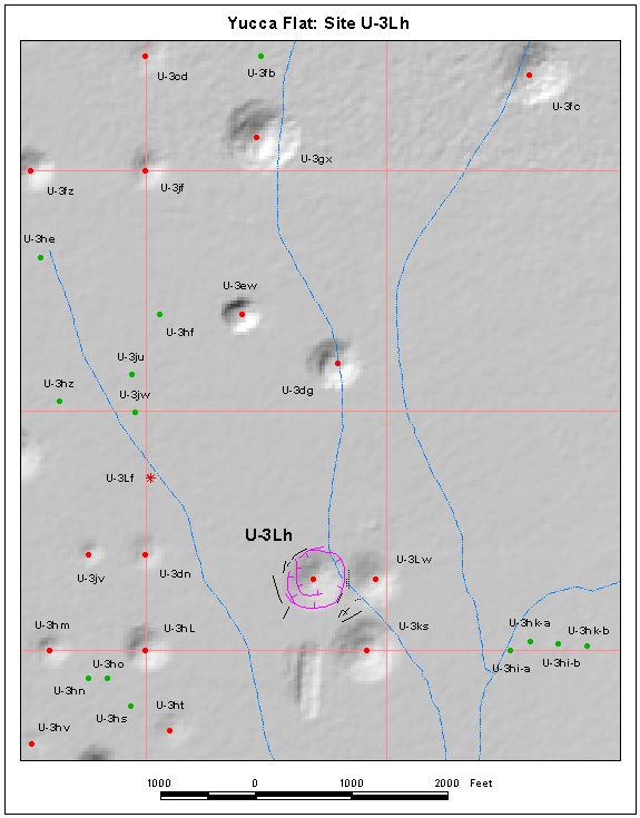 Surface Effects Map of Site U-3Lh
