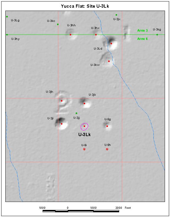 Surface Effects Map of Site U-3Lk