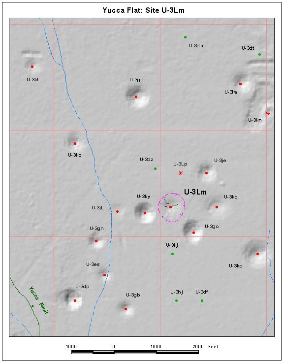 Surface Effects Map of Site U-3Lm