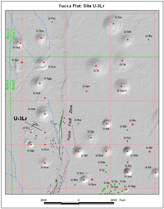 Surface Effects Map of Site U-3Lr