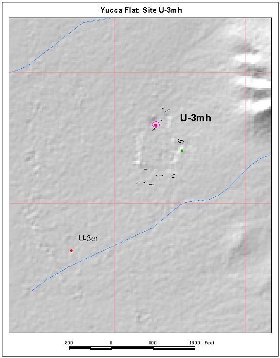 Surface Effects Map of Site U-3mh