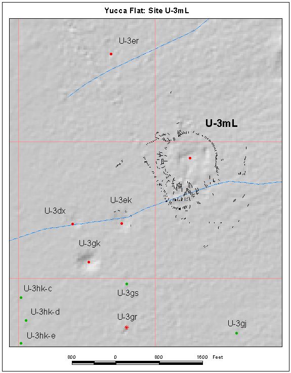 Surface Effects Map of Site U-3mL