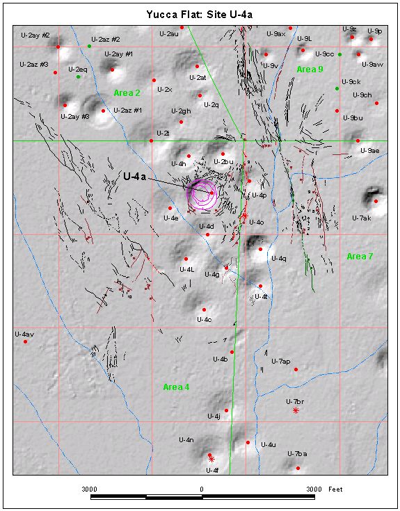 Surface Effects Map of Site U-4a