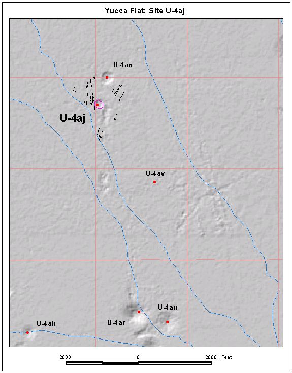 Surface Effects Map of Site U-4aj