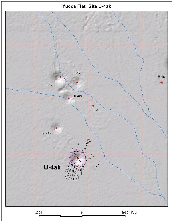 Surface Effects Map of Site U-4ak
