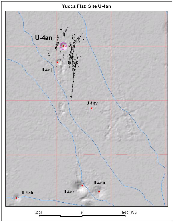 Surface Effects Map of Site U-4an
